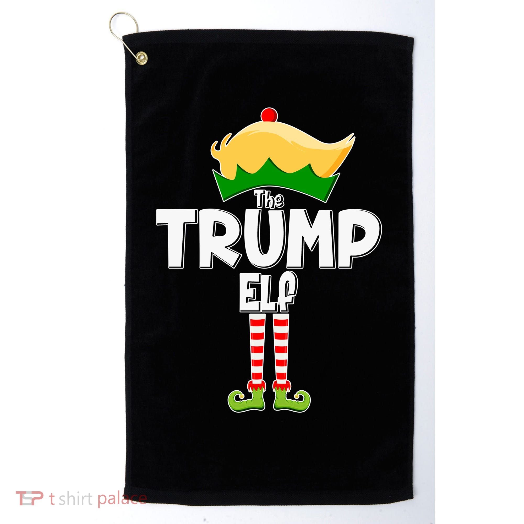 Christmas The Trump Elf  Funny Golf Towel