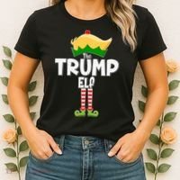 Christmas The Trump Elf  Funny Women's T-Shirt thumb 2