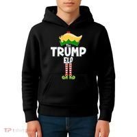 Christmas The Trump Elf  Funny Kids Hoodie thumb 4