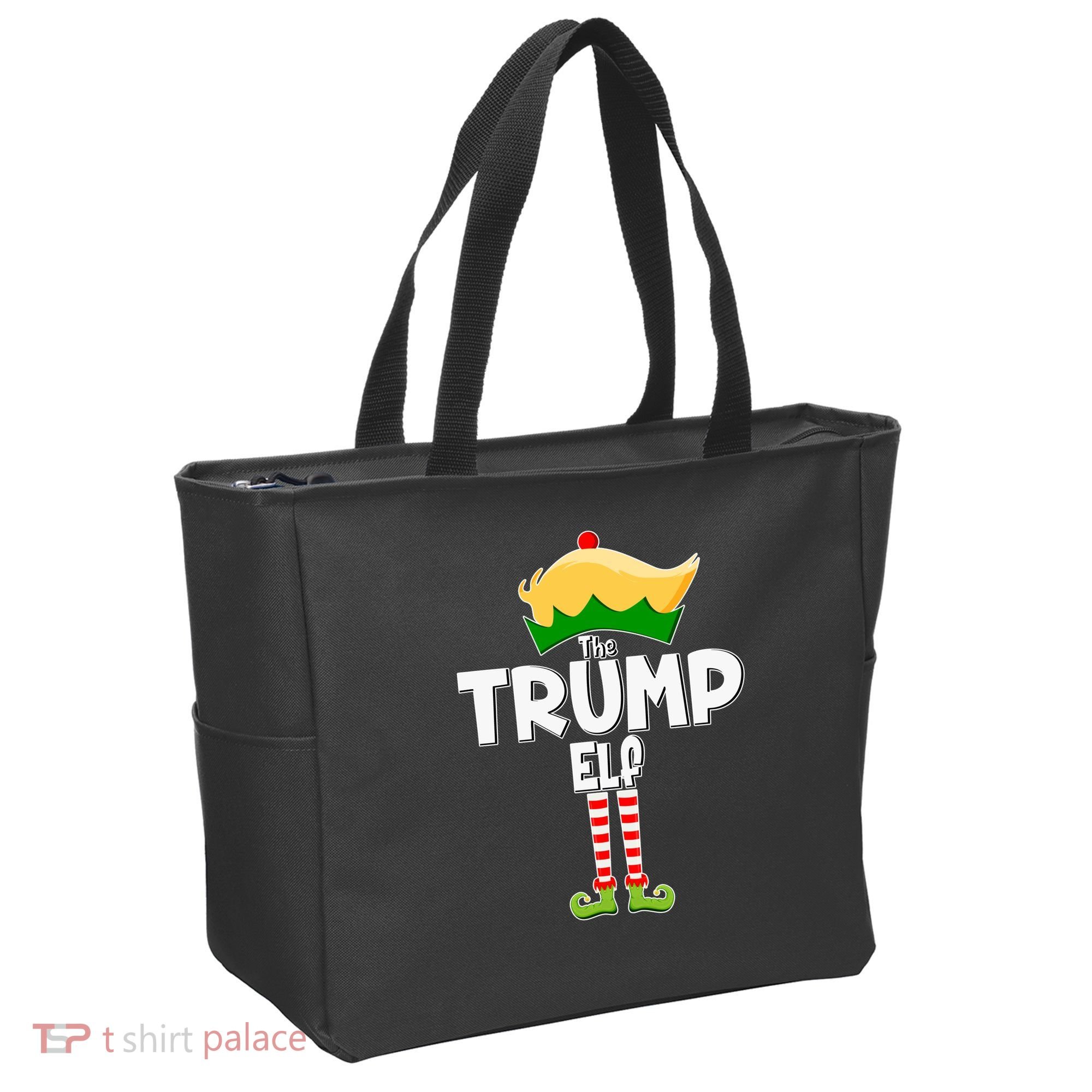 Christmas The Trump Elf  Funny Tote Bag