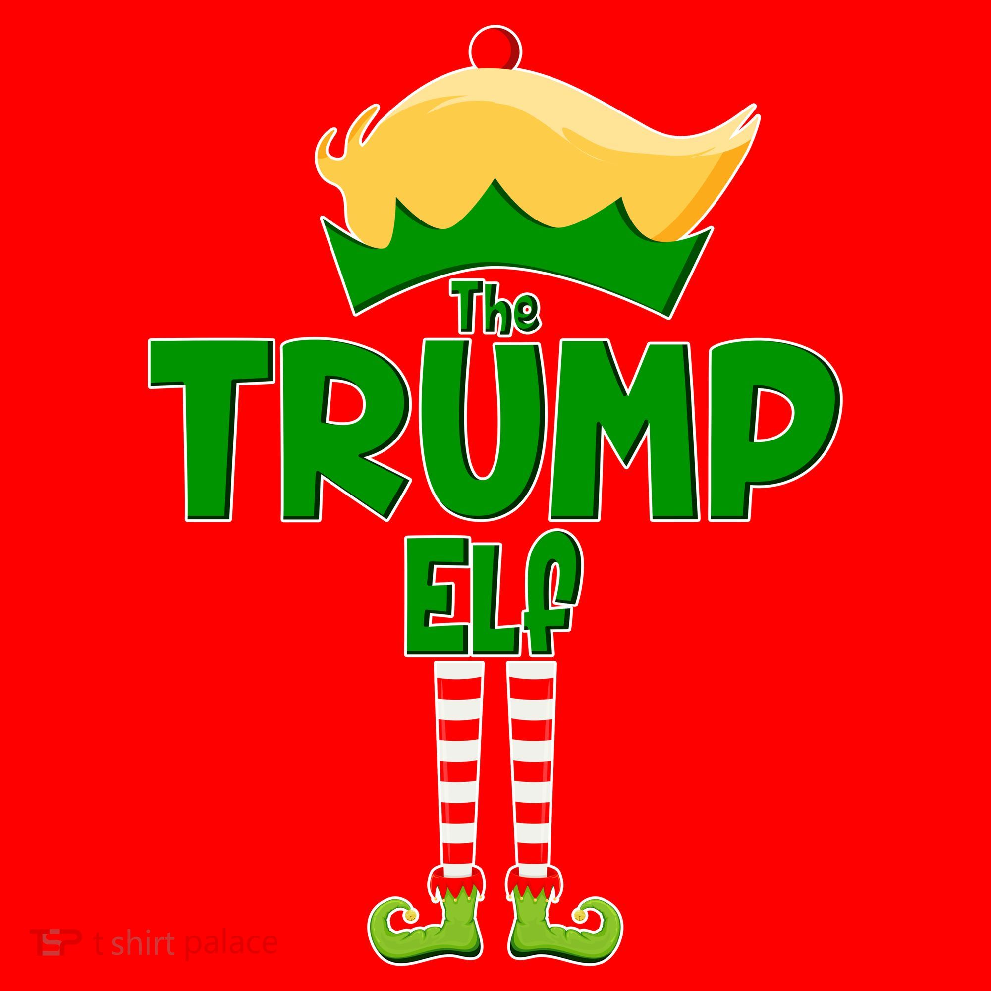 Christmas The Trump Elf  Funny Santa Hat