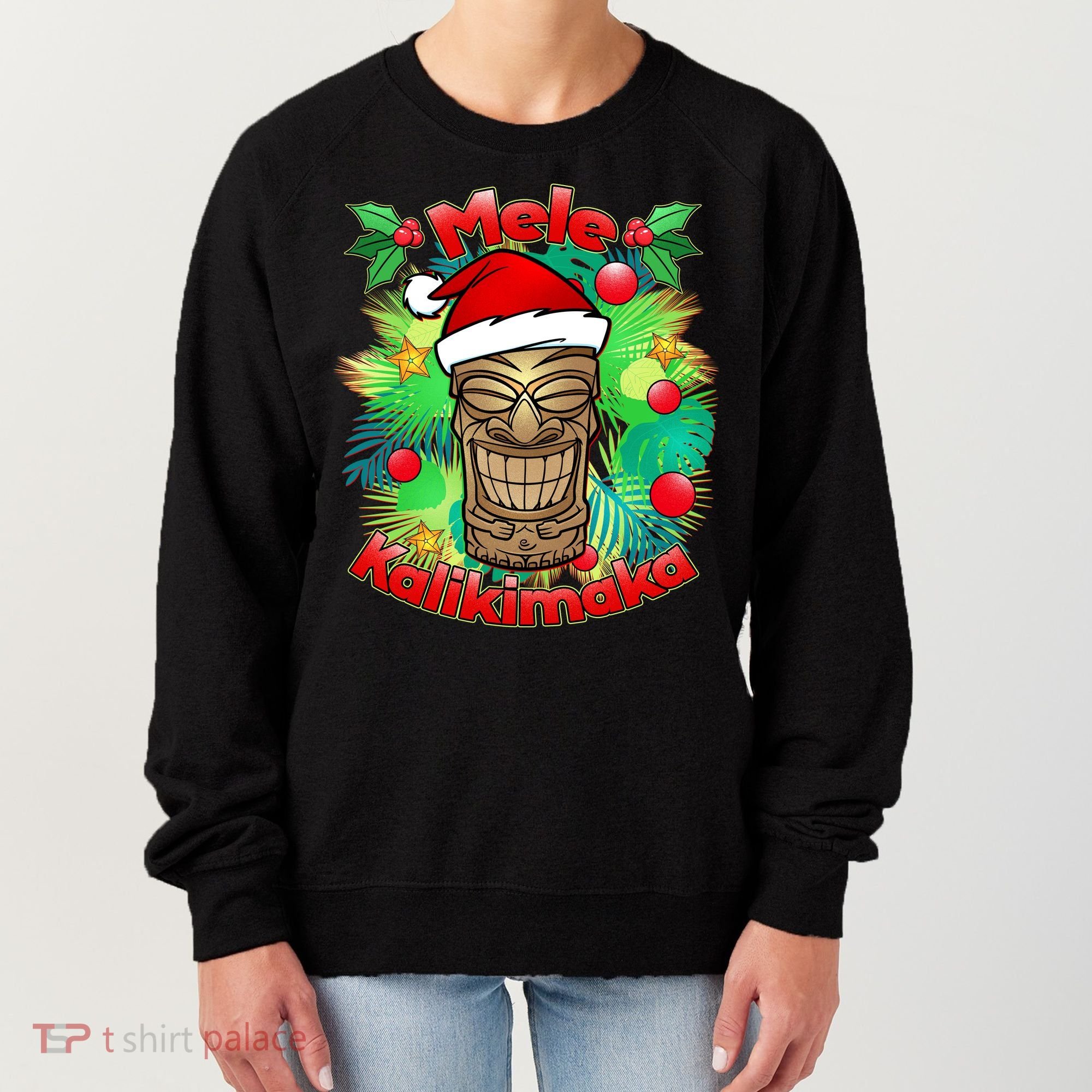 Christmas Tiki Mele Kalikimaka Women's Sweatshirt