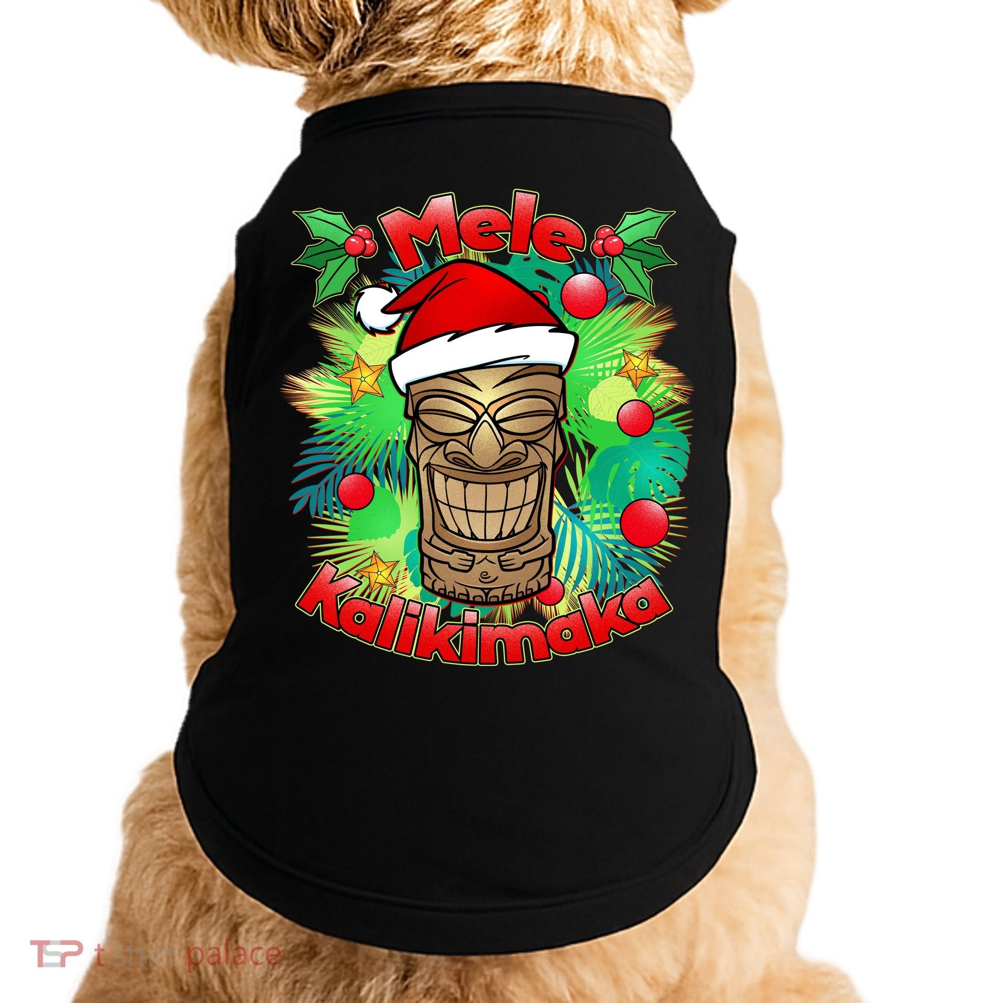Christmas Tiki Mele Kalikimaka Doggie Tank