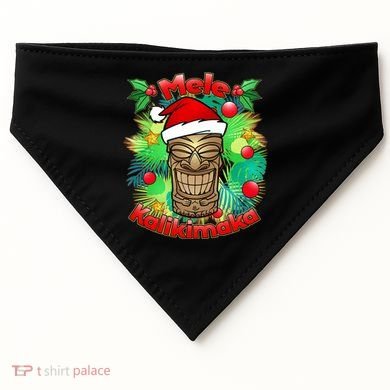 Christmas Tiki Mele Kalikimaka USA-Made Doggie Bandana