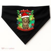 Christmas Tiki Mele Kalikimaka USA-Made Doggie Bandana thumb 0