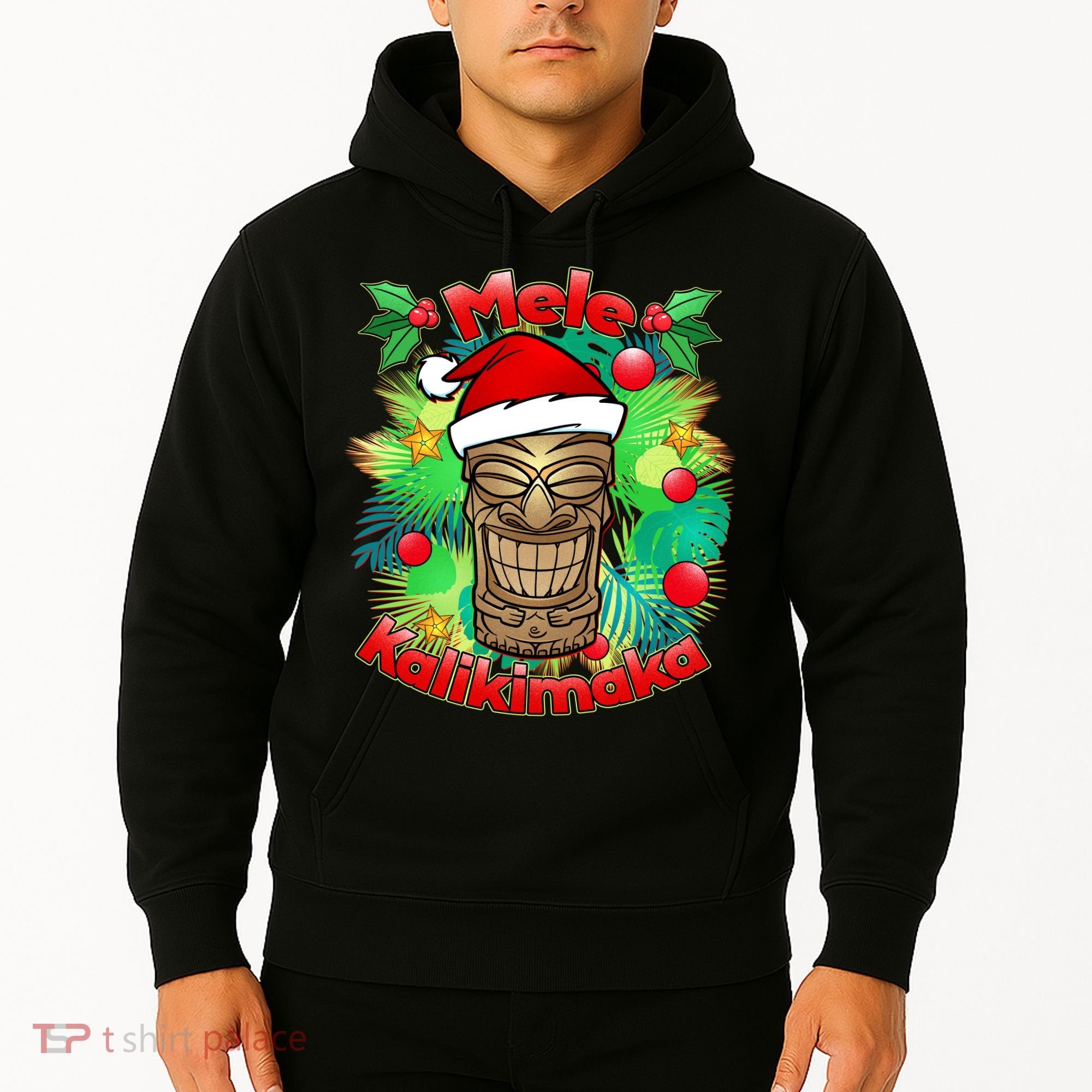 Christmas Tiki Mele Kalikimaka Hoodie