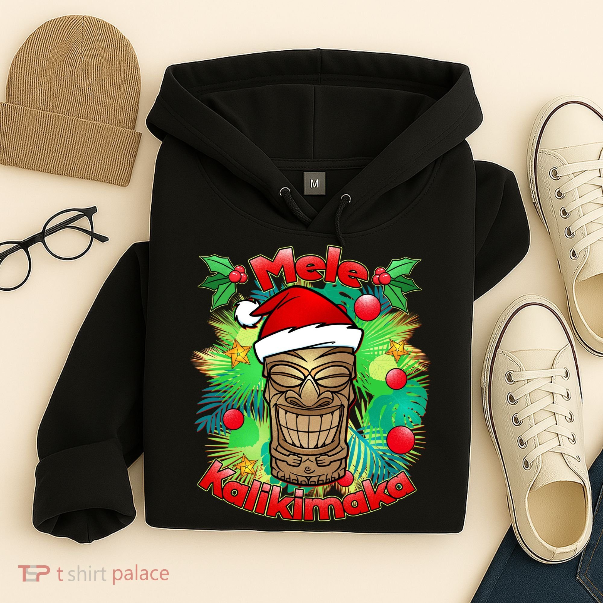 Christmas Tiki Mele Kalikimaka Hoodie