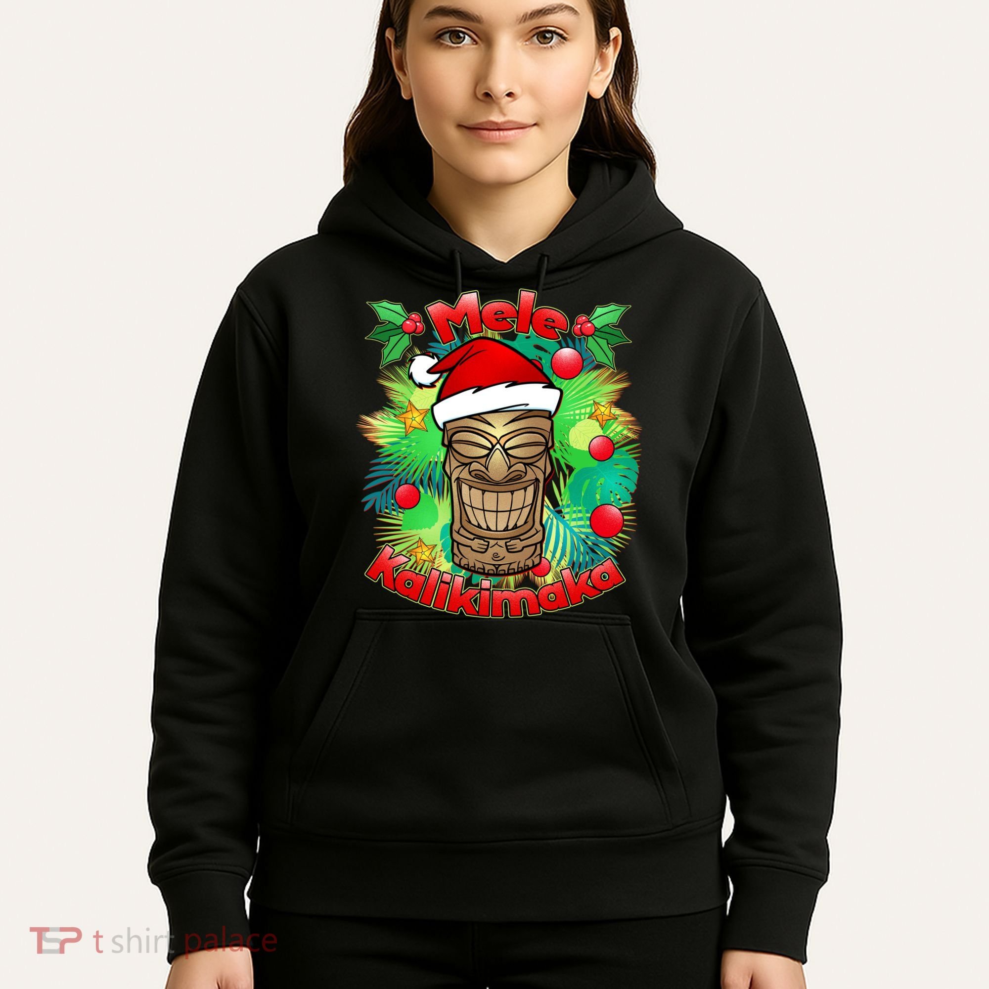 Christmas Tiki Mele Kalikimaka Hoodie