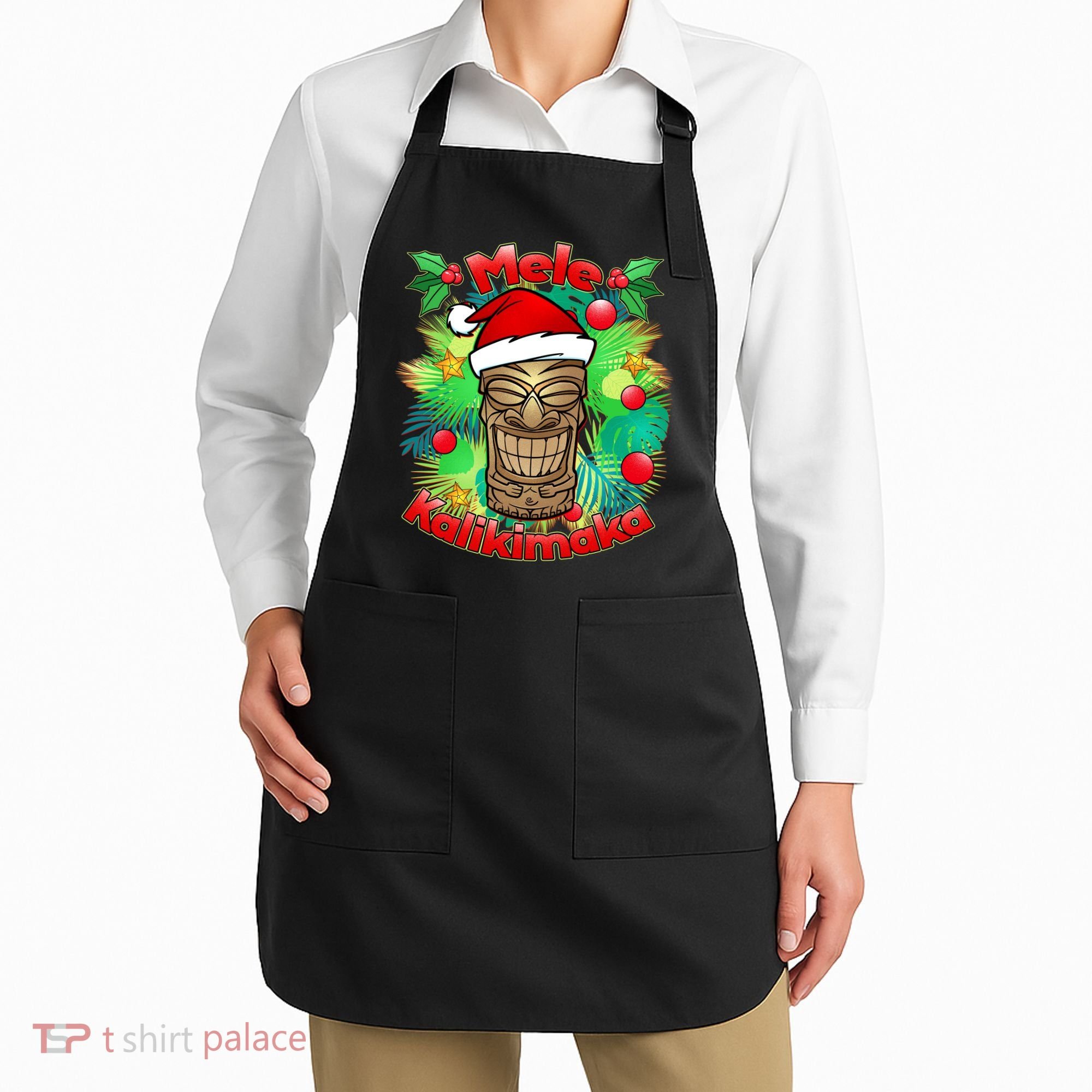 Christmas Tiki Mele Kalikimaka Apron