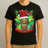 Christmas Tiki Mele Kalikimaka T-Shirt thumb 3