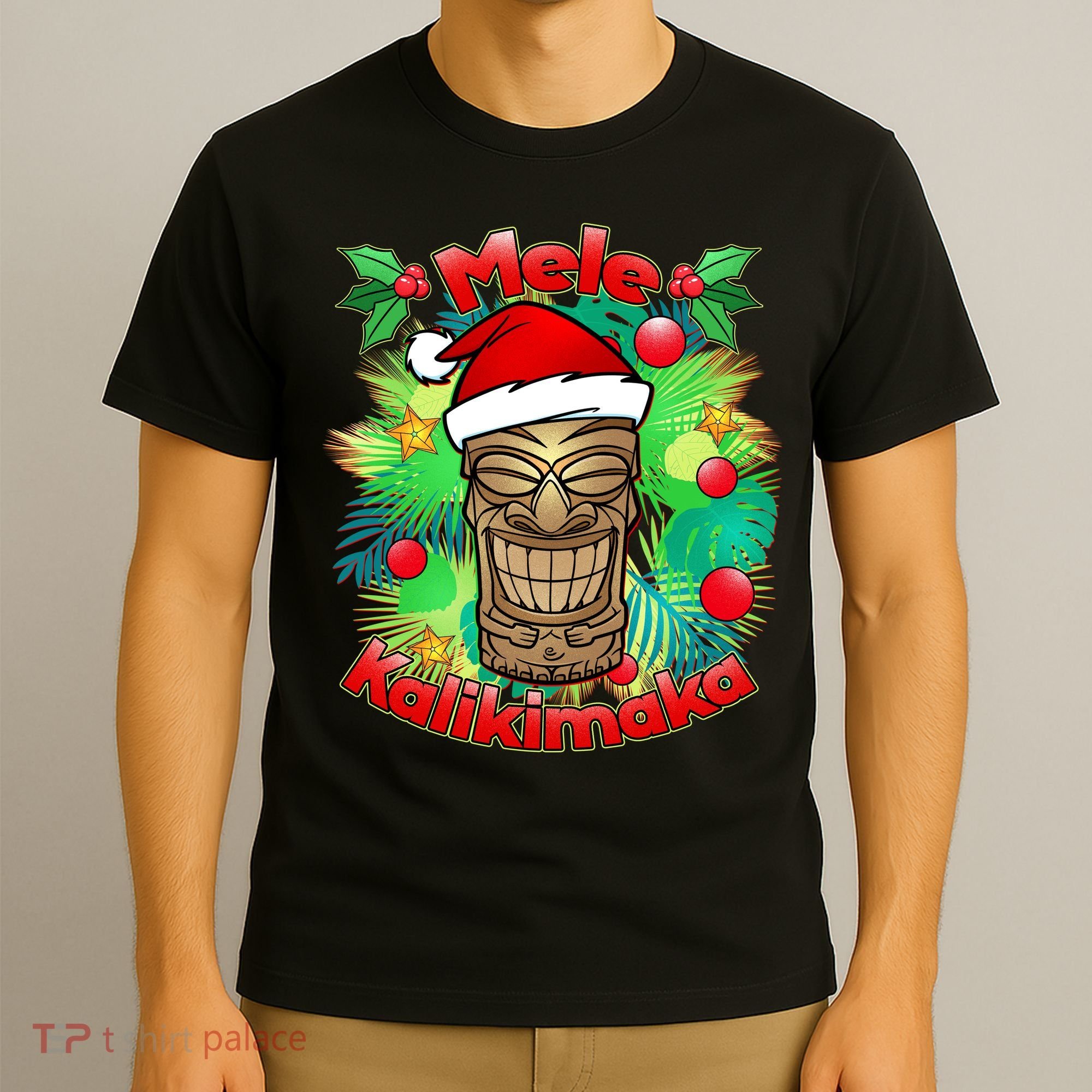 Christmas Tiki Mele Kalikimaka T-Shirt