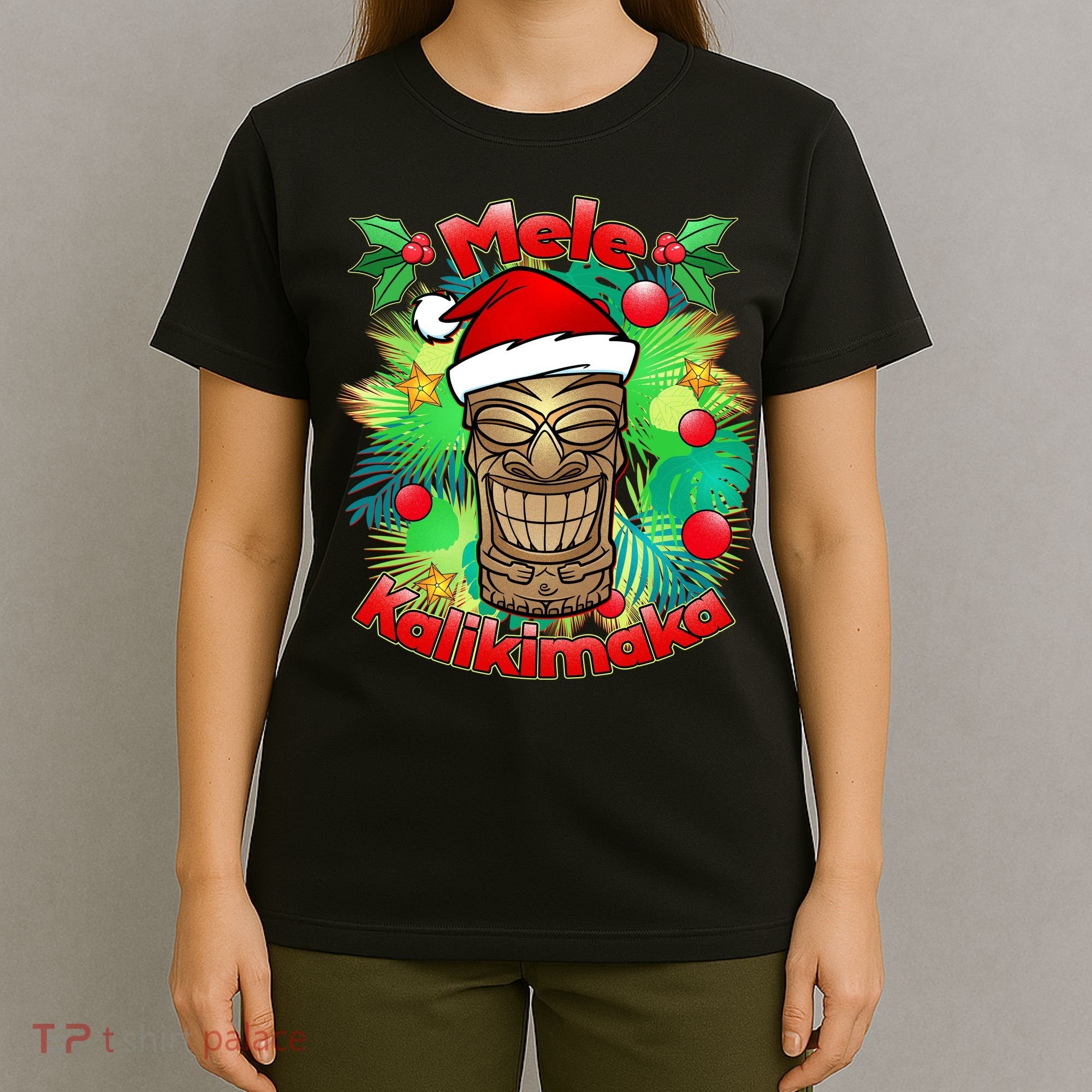 Christmas Tiki Mele Kalikimaka T-Shirt