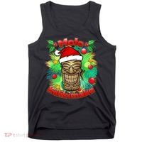 Christmas Tiki Mele Kalikimaka Tank Top thumb 0