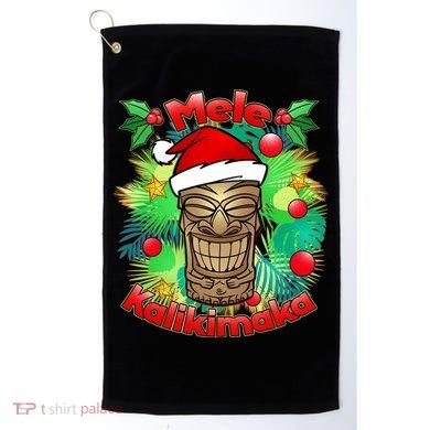 Christmas Tiki Mele Kalikimaka Golf Towel