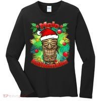 Christmas Tiki Mele Kalikimaka Women's Long Sleeve Shirt thumb 0