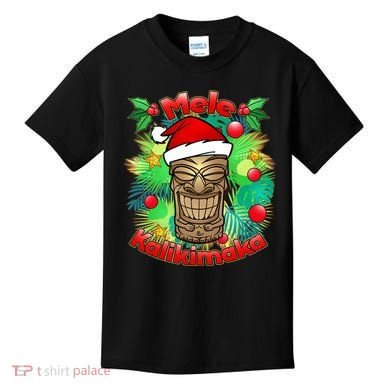Christmas Tiki Mele Kalikimaka Kids T-Shirt