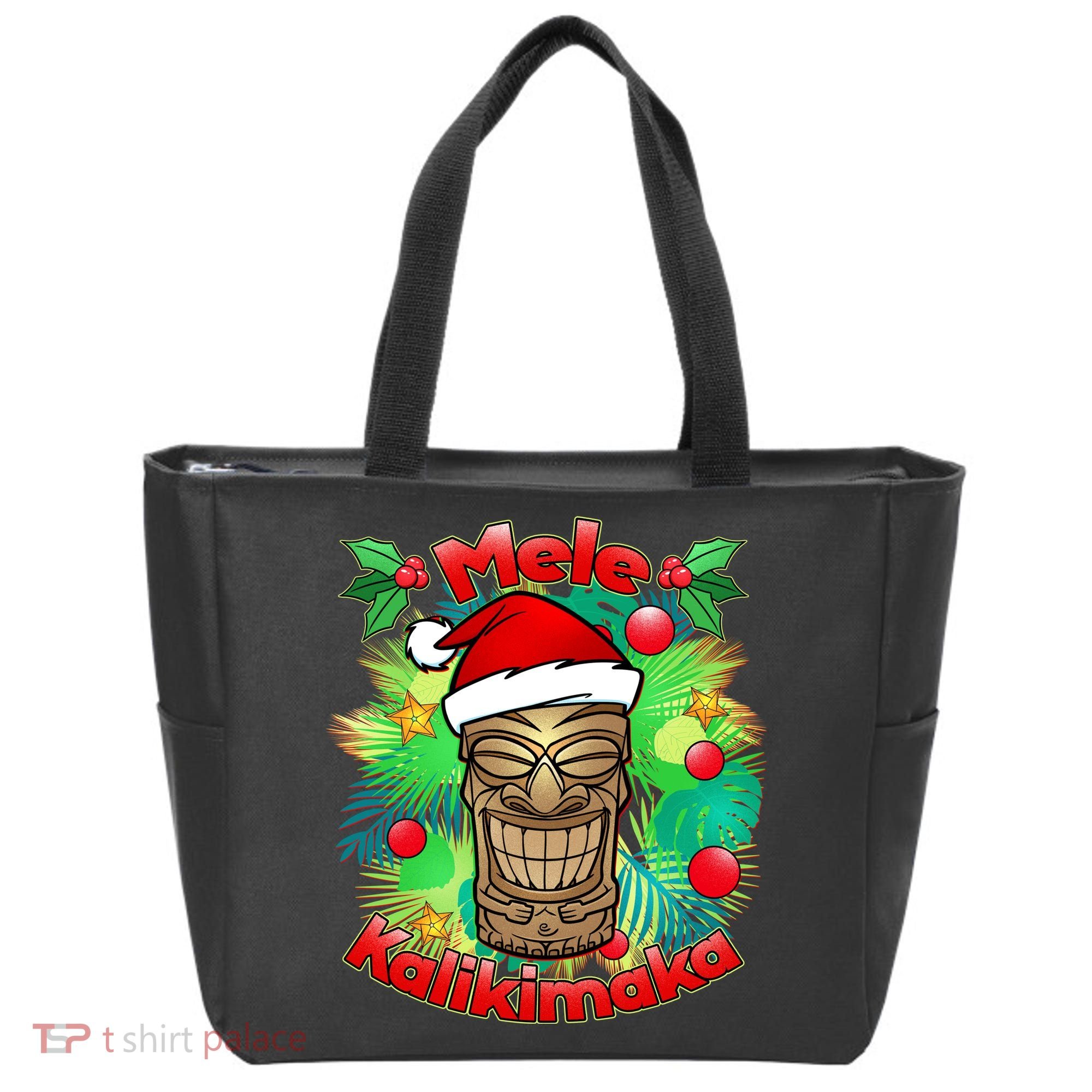 Christmas Tiki Mele Kalikimaka Tote Bag