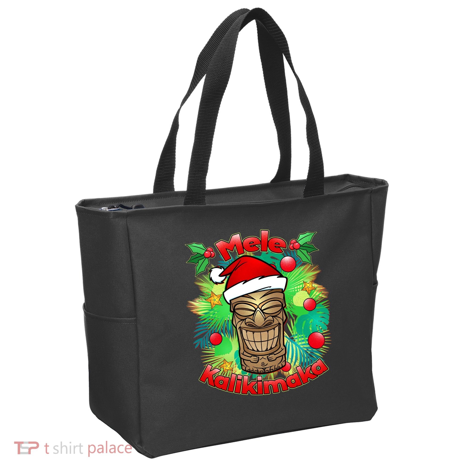 Christmas Tiki Mele Kalikimaka Tote Bag