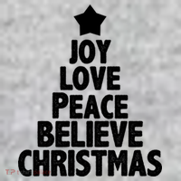 Christmas Tree Joy Love Peace Believe The Baniff Cuffed Pom Beanie thumb 2