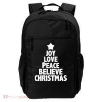 Christmas Tree Joy Love Peace Believe Backpack thumb 0