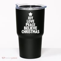 Christmas Tree Joy Love Peace Believe Tumbler thumb 0