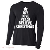 Christmas Tree Joy Love Peace Believe Cooling Performance Long Sleeve Crew thumb 0
