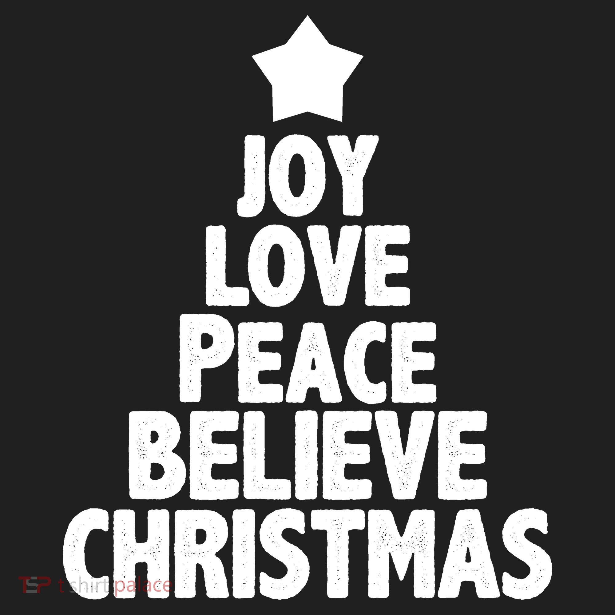 Christmas Tree Joy Love Peace Believe Golf Towel