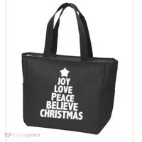 Christmas Tree Joy Love Peace Believe Tote Bag thumb 3