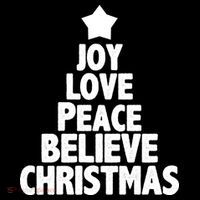 Christmas Tree Joy Love Peace Believe Tote Bag thumb 4