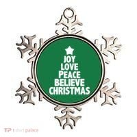 Christmas Tree Joy Love Peace Believe Ornament thumb 0