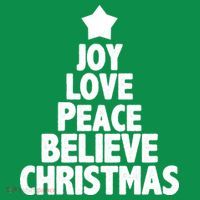 Christmas Tree Joy Love Peace Believe Kids Hoodie thumb 5