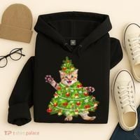 Christmas Tree Kitten Hoodie thumb 4
