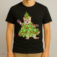 Christmas Tree Kitten T-Shirt thumb 3