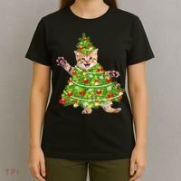 Christmas Tree Kitten T-Shirt thumb 4