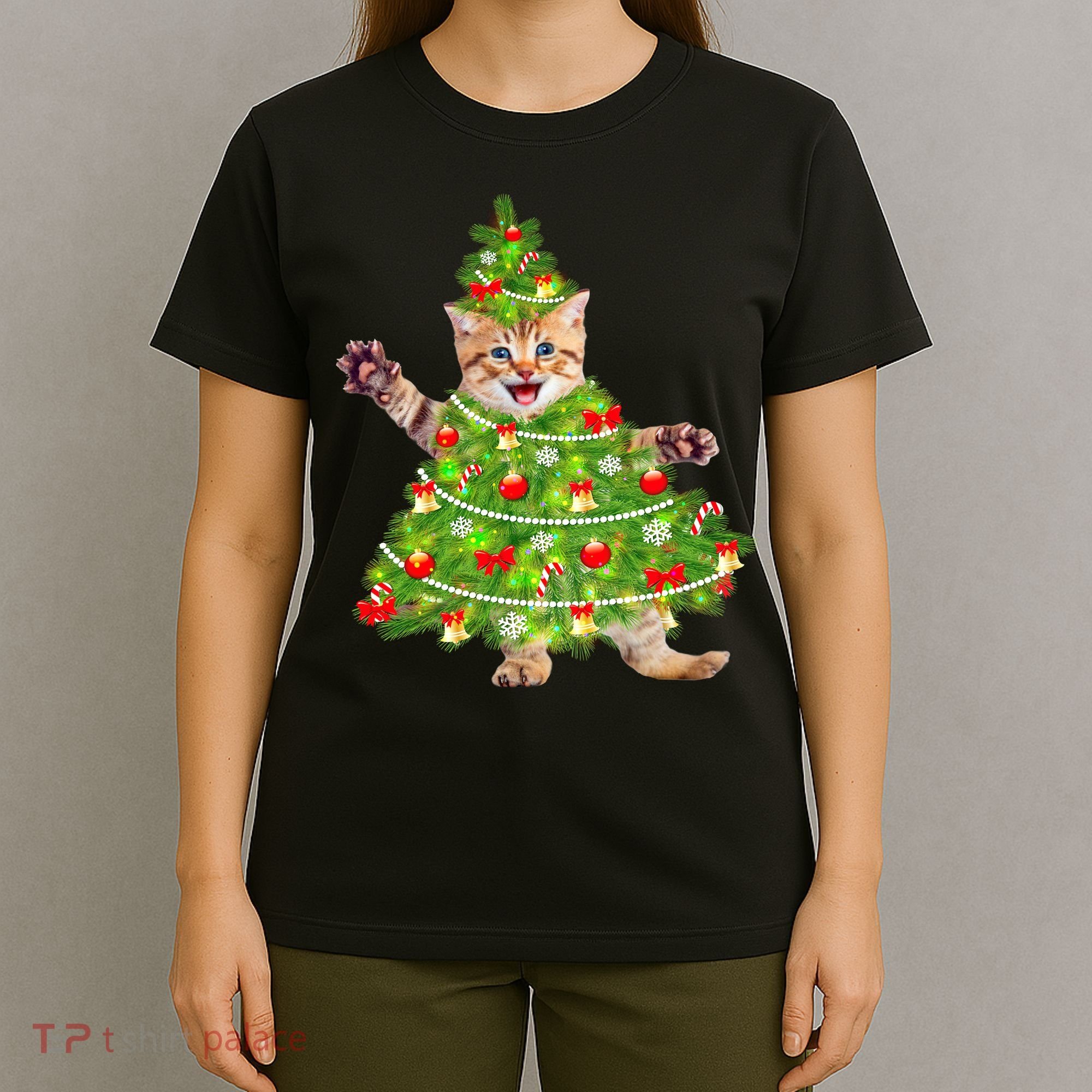 Christmas Tree Kitten T-Shirt