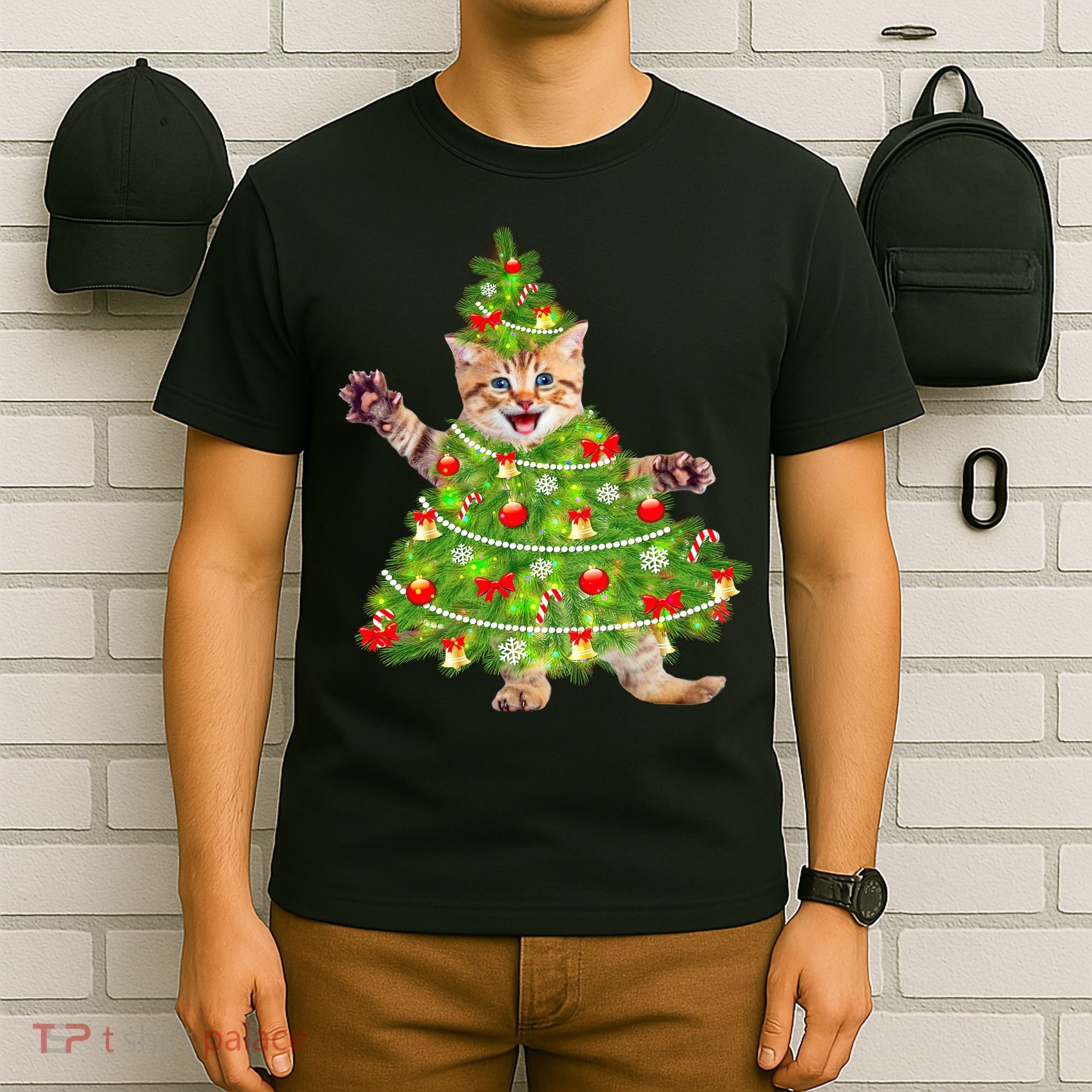 Christmas Tree Kitten T-Shirt