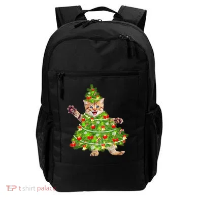 Christmas Tree Kitten Backpack