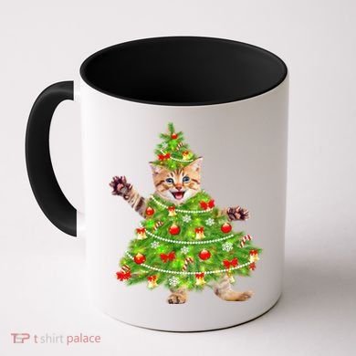 Christmas Tree Kitten Coffee Mug
