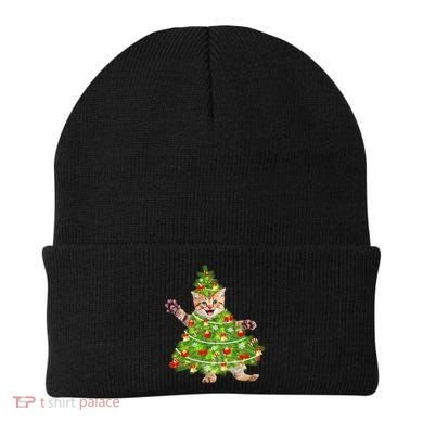 Christmas Tree Kitten Beanie