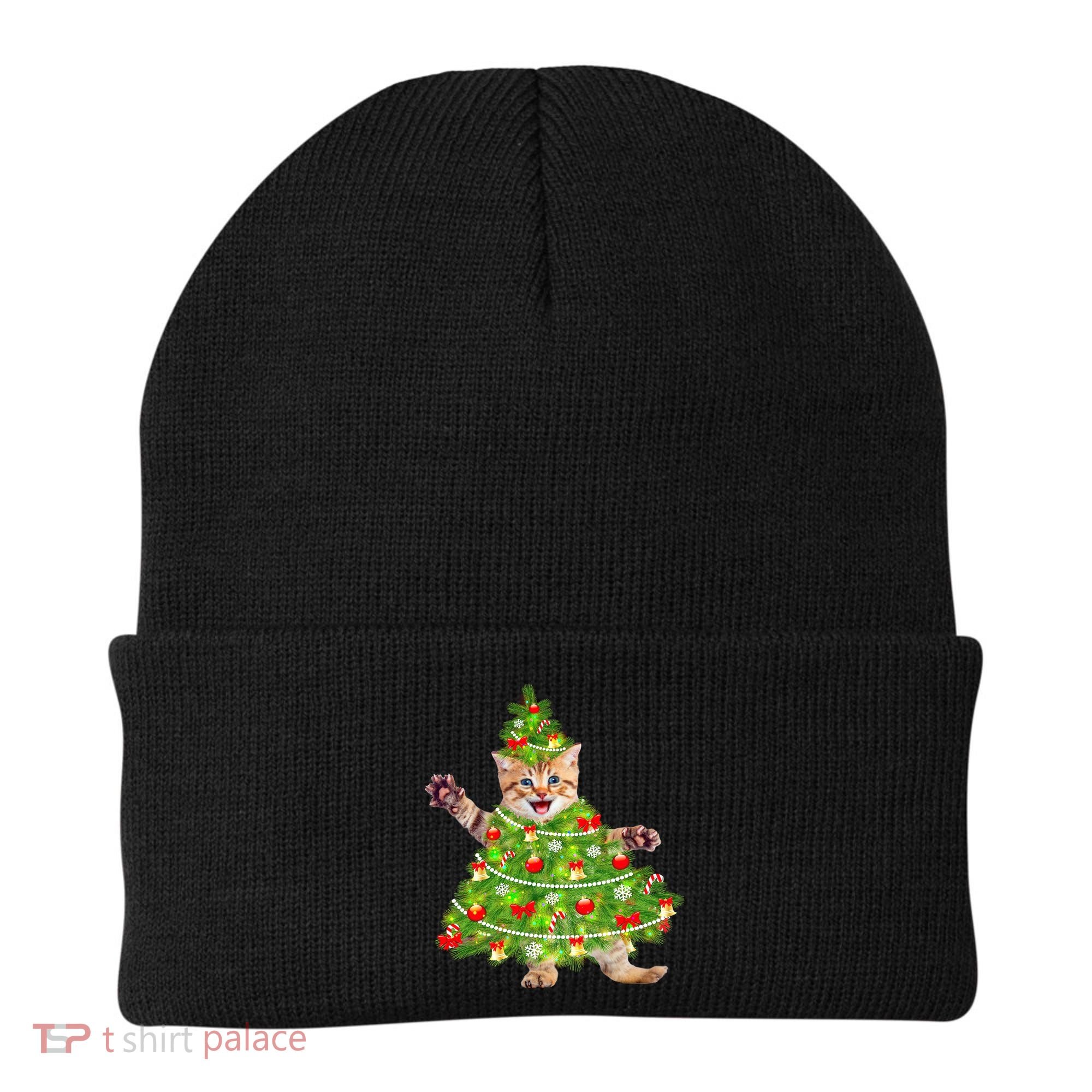 Christmas Tree Kitten Beanie