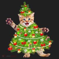 Christmas Tree Kitten Beanie thumb 2