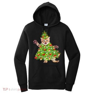 Christmas Tree Kitten Women's Hoodie