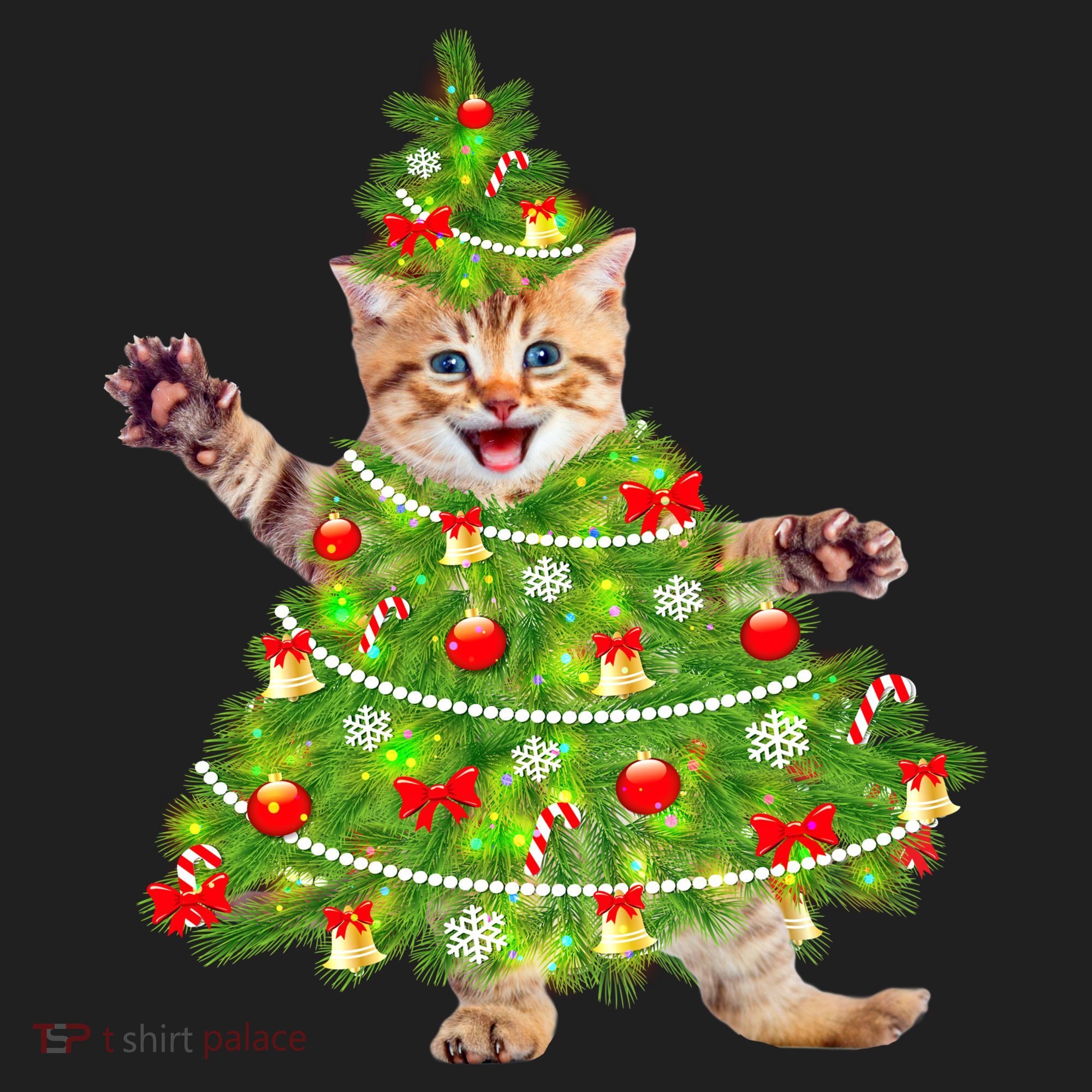 Christmas Tree Kitten Tumbler