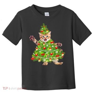 Christmas Tree Kitten Toddler T-Shirt