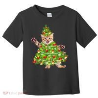 Christmas Tree Kitten Toddler T-Shirt thumb 0
