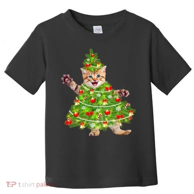 Christmas Tree Kitten Toddler T-Shirt