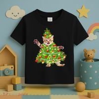 Christmas Tree Kitten Toddler T-Shirt thumb 3