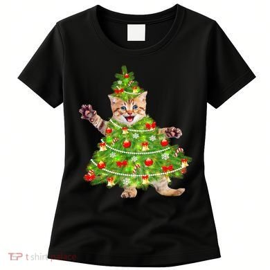 Christmas Tree Kitten Women's T-Shirt