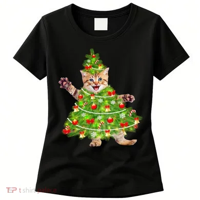 Christmas Tree Kitten Women's T-Shirt