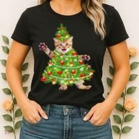 Christmas Tree Kitten Women's T-Shirt thumb 2